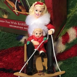 Winter Fun With Barbie & Kelly Hallmark Ornament